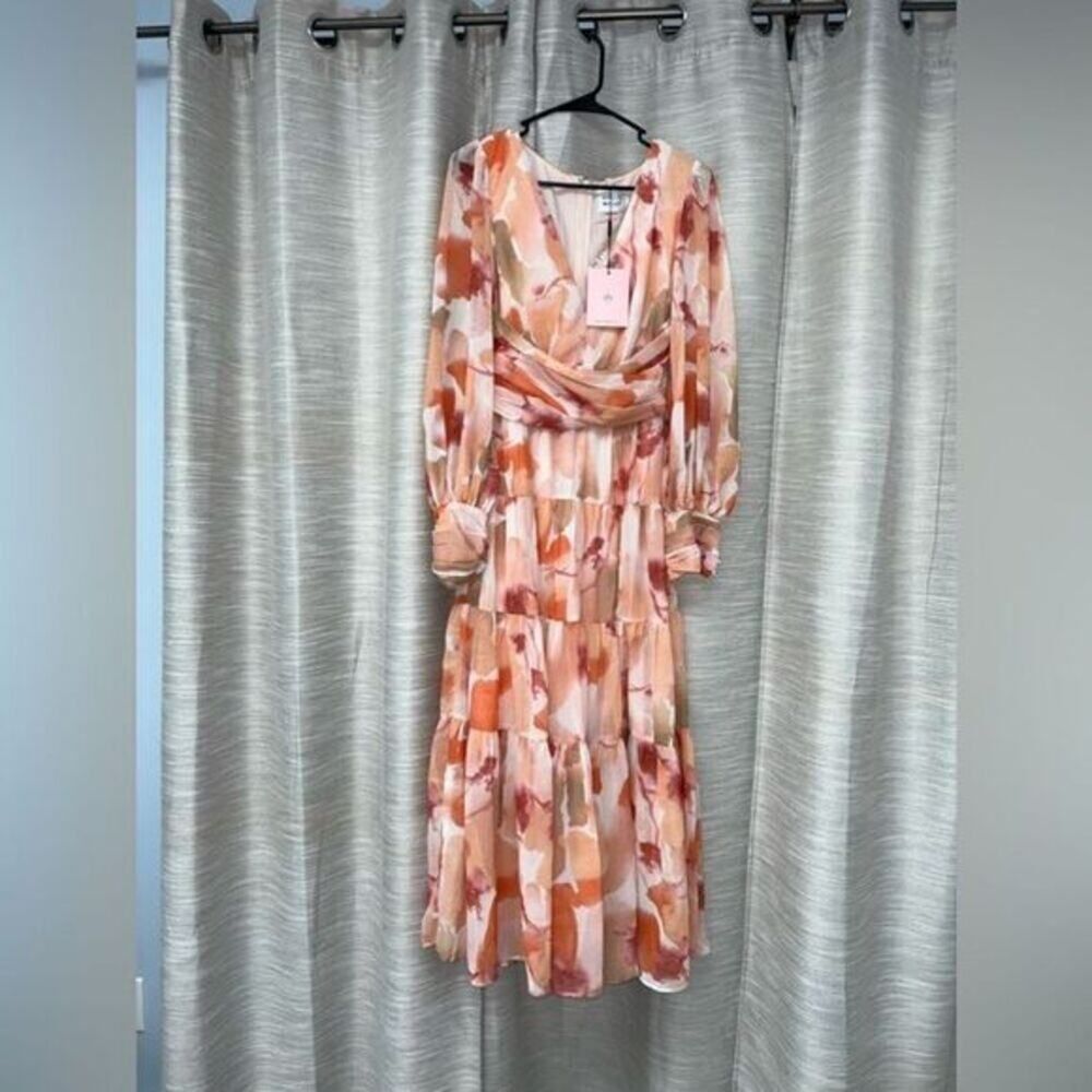 Hello Molly Orange Floral Maxi Dress S‎ - Size Small Hello Molly Dress